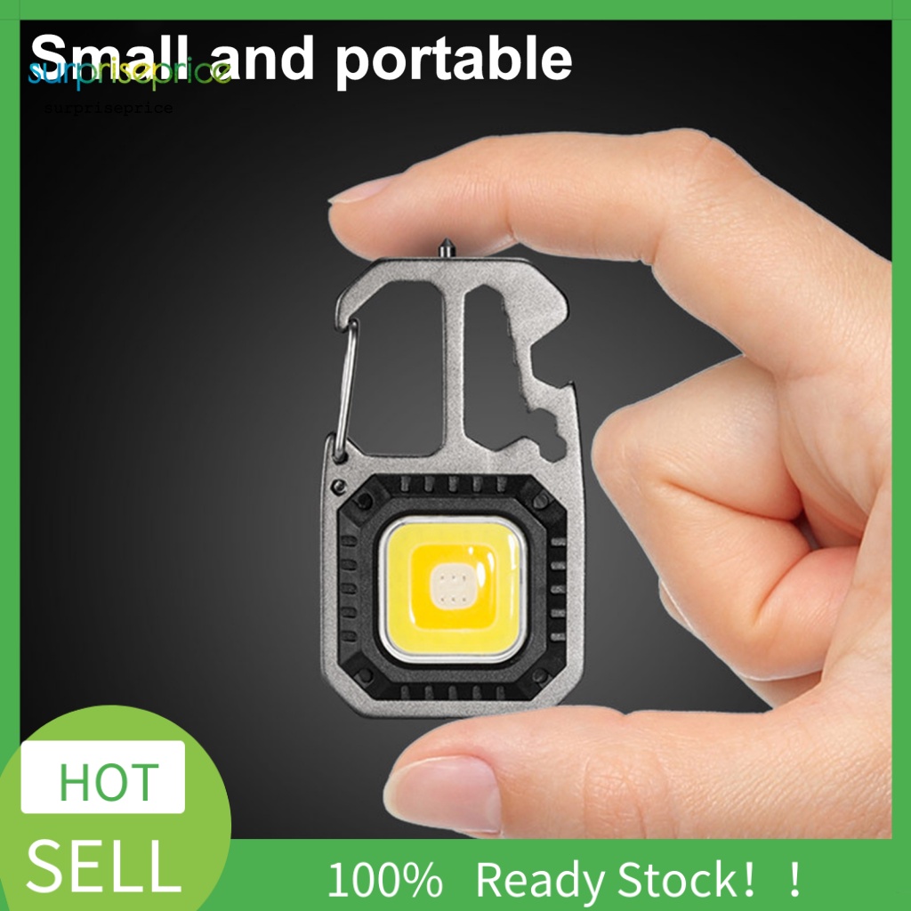 1 Bộ Móc Khóa Đèn Pin Mini Bỏ Túi Kèm Khung 7 Chế Độ Chiếu Sáng