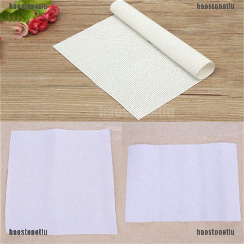 Vải Cotton Trắng Thêu Tay 11ct