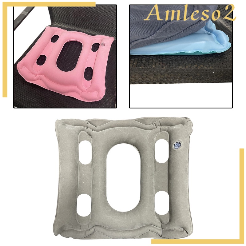 [AMLESO2]Square Air Inflatable Seat Cushion Pain Relief for Office Home Seat