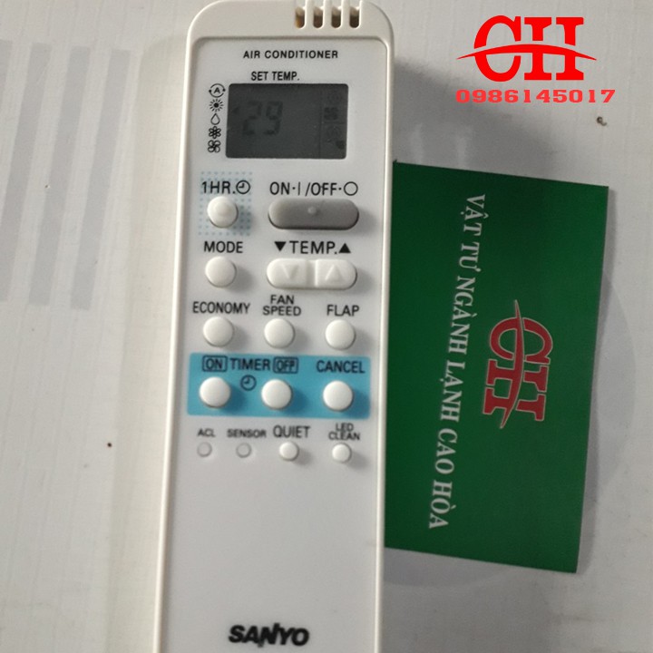 Remote Điều Khiển Máy Lạnh, Máy Điều Hòa SANYO RCS-AX1, RCS-AX3, RCS-7HS4E, RCS-7S2E-G