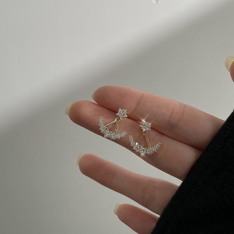 Đôi Khuyên Tai Hình Ngôi Sao Đính Đá Thời Trang Hàn Quốc Cho Nữ