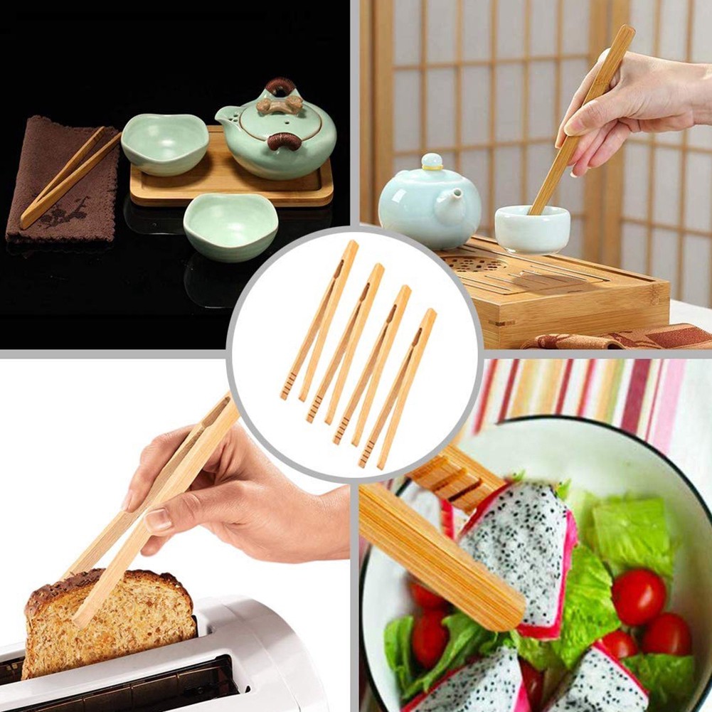 Set 4 Kẹp Gắp Thức Ăn Bằng Tre Tiện Lợi