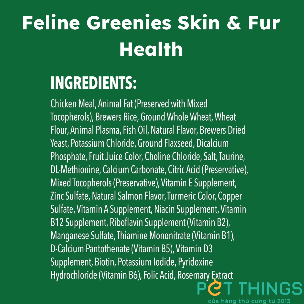Bánh thưởng cho mèo Feline Greenies sạch răng / búi lông / da lông / viên cho uống thuốc