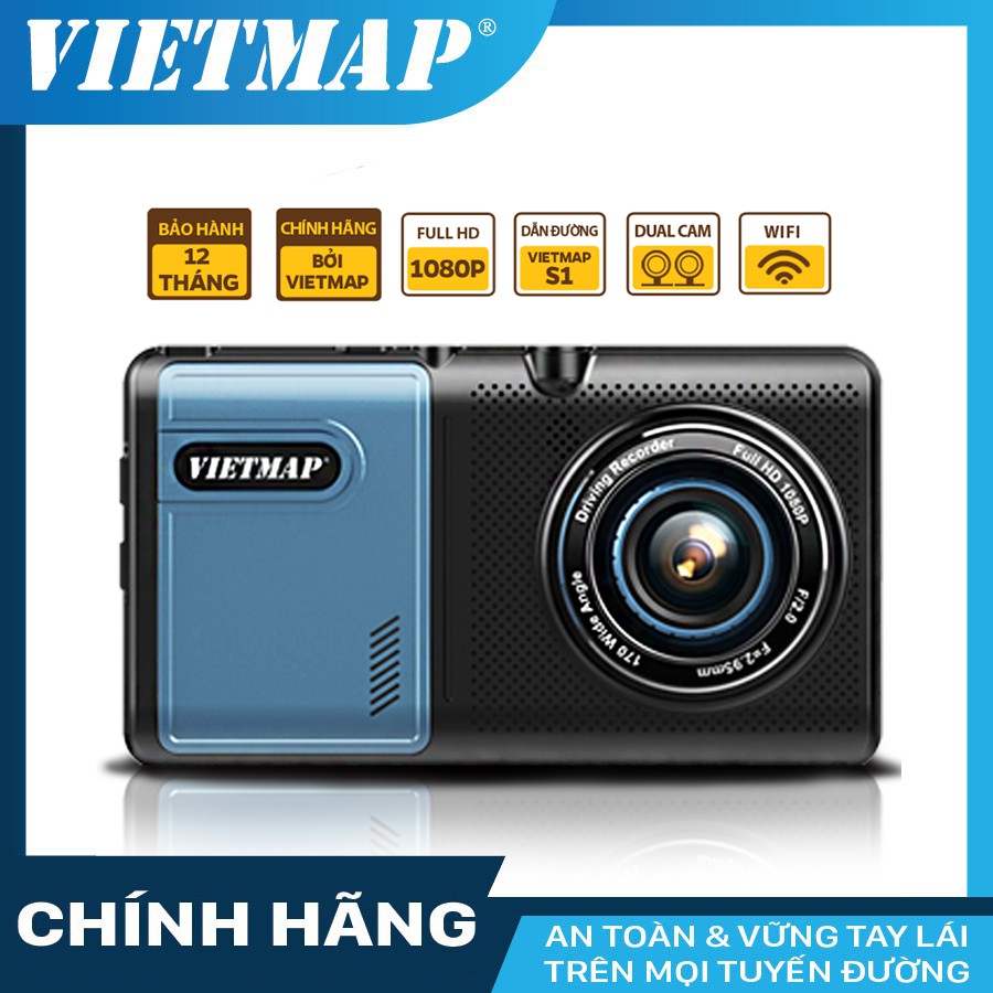 Camera hành trình Vietmap A50 cho xe ô tô có dẫn đường + thẻ nhớ 16/32GB Class 10