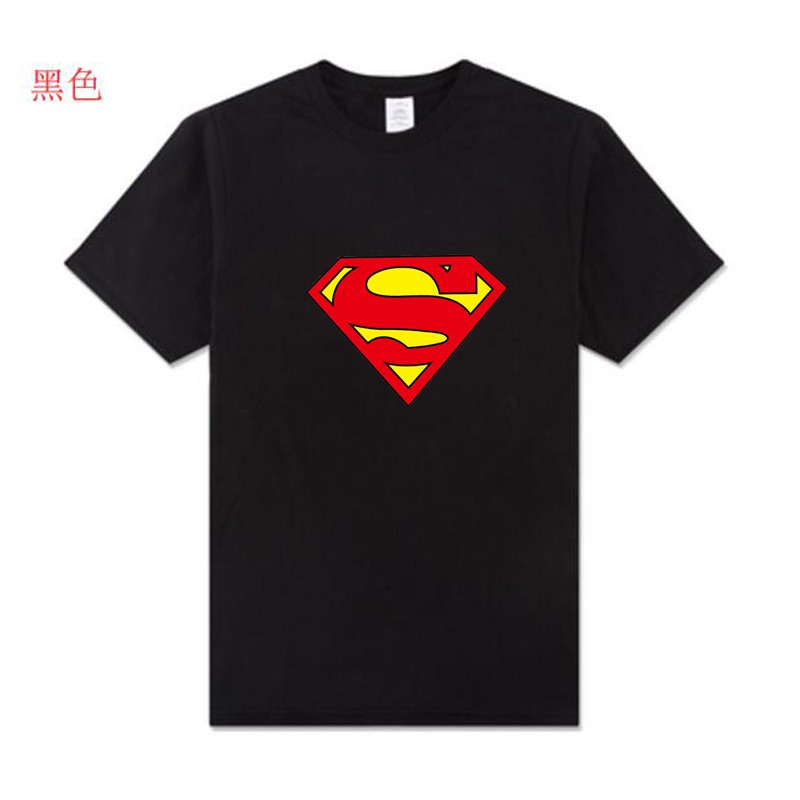 Áo Thun Ngắn Tay In Logo Superman Thời Trang Cho Nam Nữ