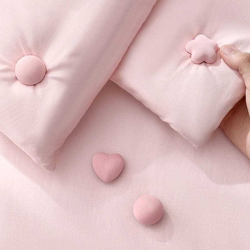 Set 4 Kẹp Giữ Chăn Mền Chống Trượt Hình Trái Tim / Nấm / Macaron / Chìa Khóa Mở Khóa Giữ Ga Trải Giường Giá Đỡ