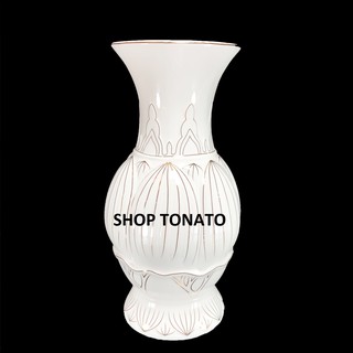 BÌNH BÔNG, LỌ HOA 1918 SEN TRẮNG CAO 18CM,20.5CM,23CM,25.5CM THỜ CÚNG-VẬT PHẨM PHONG THỦY PHẬT GIÁO