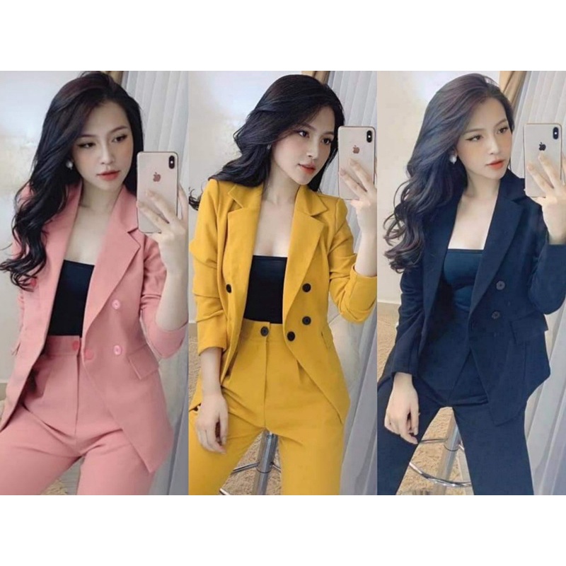 Set vest  3 món công sở mã v1