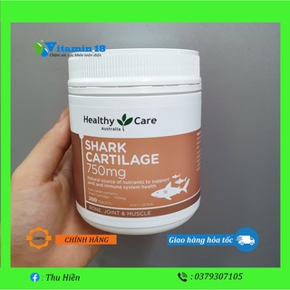 Sụn cá mập Healthy Care Shark Cartilage 200 viên Úc mẫu mới