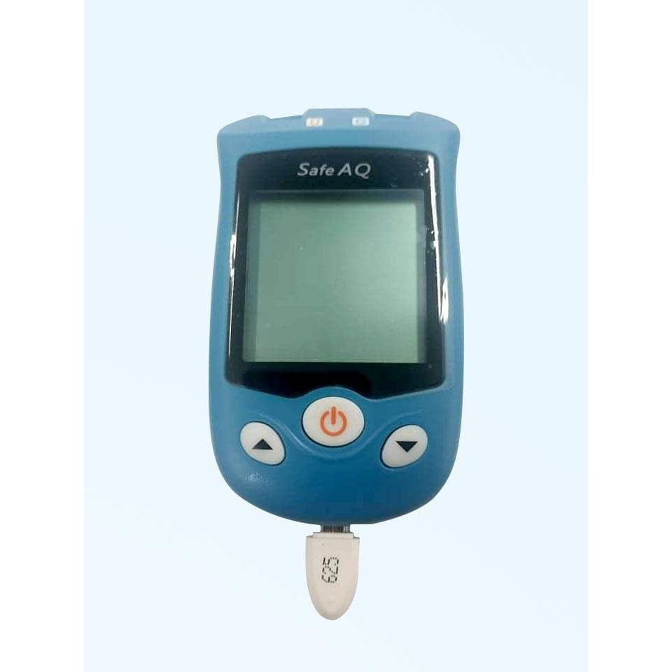 Máy đo đường huyết, Axit Uric 2 trong 1 Sinocare Safe UG 25 que thử đường huyết và 50 que thử Axit Uric + TẶNG BÔNG CỒN