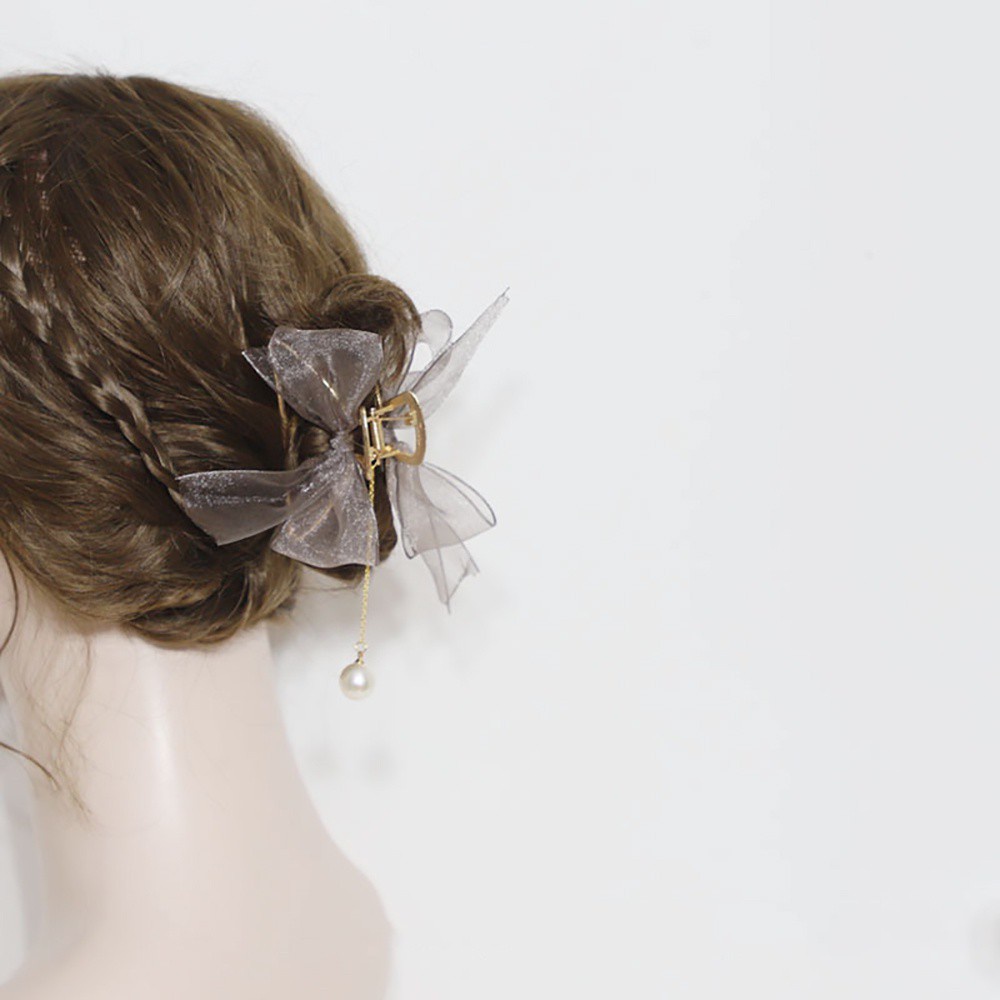 Kẹp Tóc Hình Nơ Ren Nhiều Màu Thời Trang Hàn Quốc Cho Nữ