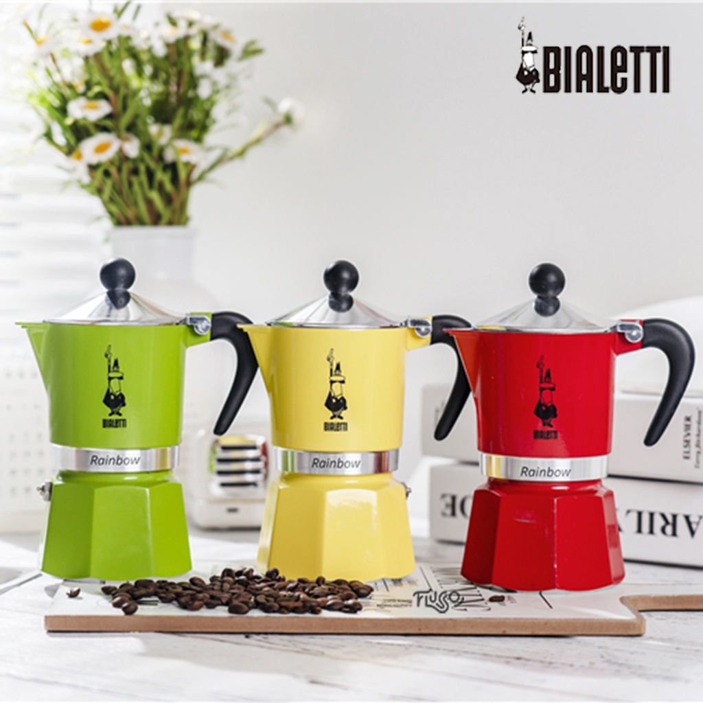 Ấm Pha Cà Phê Moka Bialetti Rainbow 3 Cups