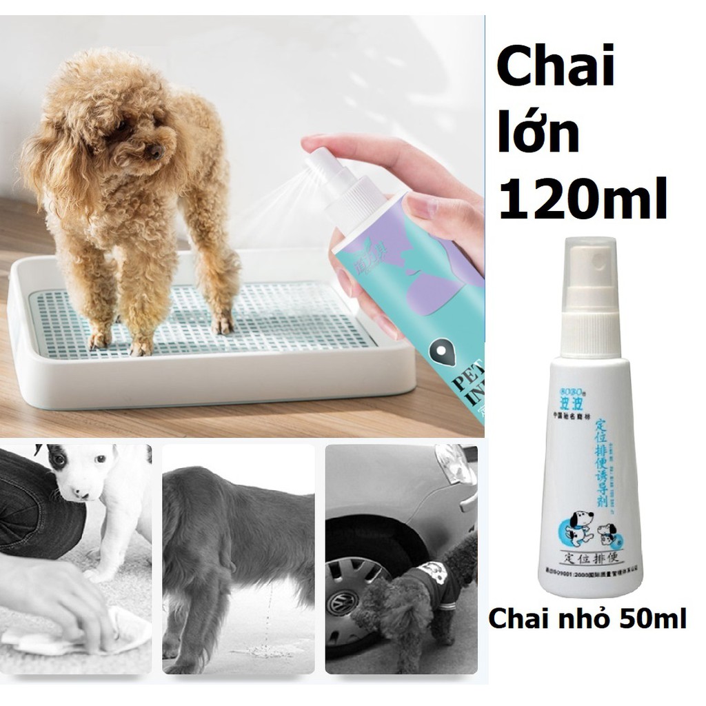 2 loại - Xịt hướng dẫn đi vệ sinh BoBo (50ml và 120ml) hướng dẫn chó mèo vệ sinh đúng chỗ
