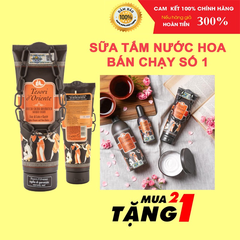 Sữa Tắm Nước Hoa Tesori Hoa Sen CHÍNH HÃNG Sữa Tắm Xích Tesori Yêu Thích Số 1 Thơm Lâu Hương Nước Hoa Tự Nhiên 250ml