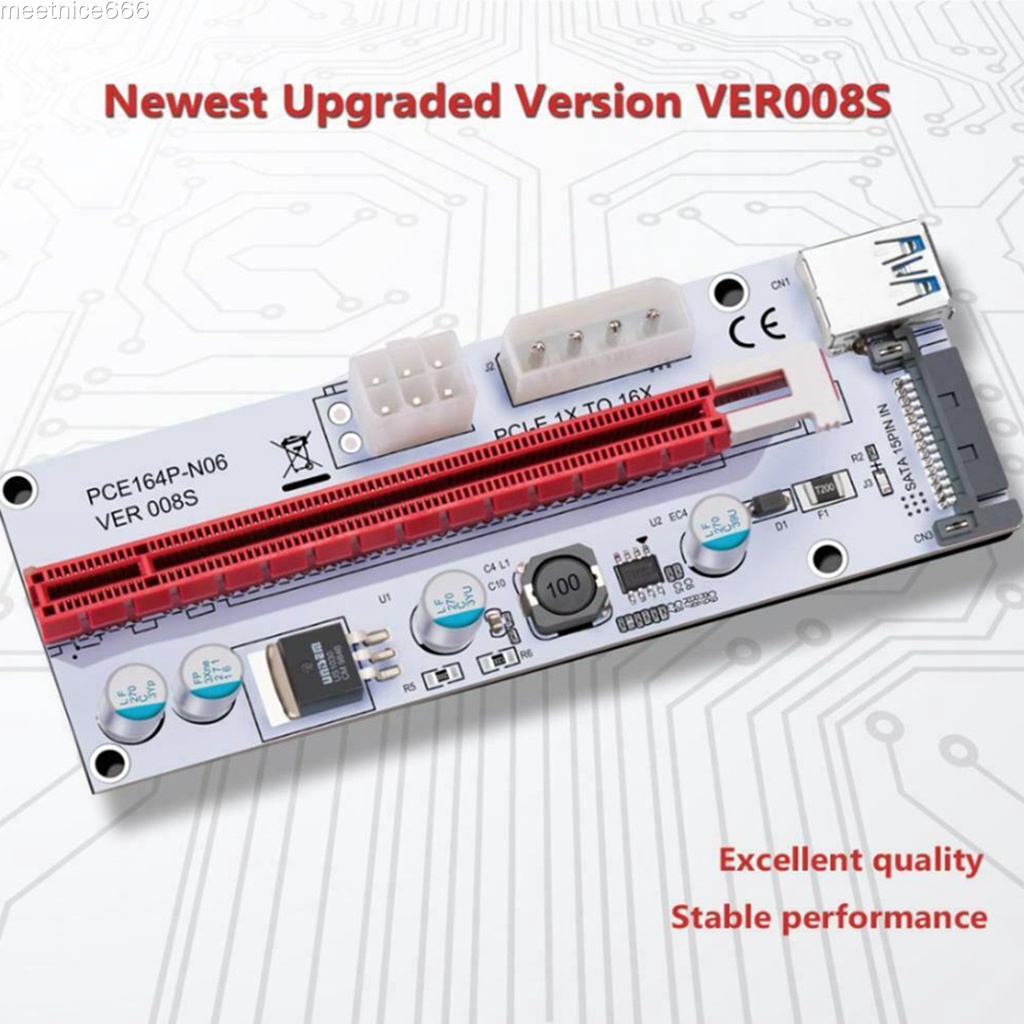 Card mở rộng đồ họa PCIE 1X to 16X Riser USB 3.0 60cm 3 đèn LED báo hiệu thể hiện tình trạng hoạt động