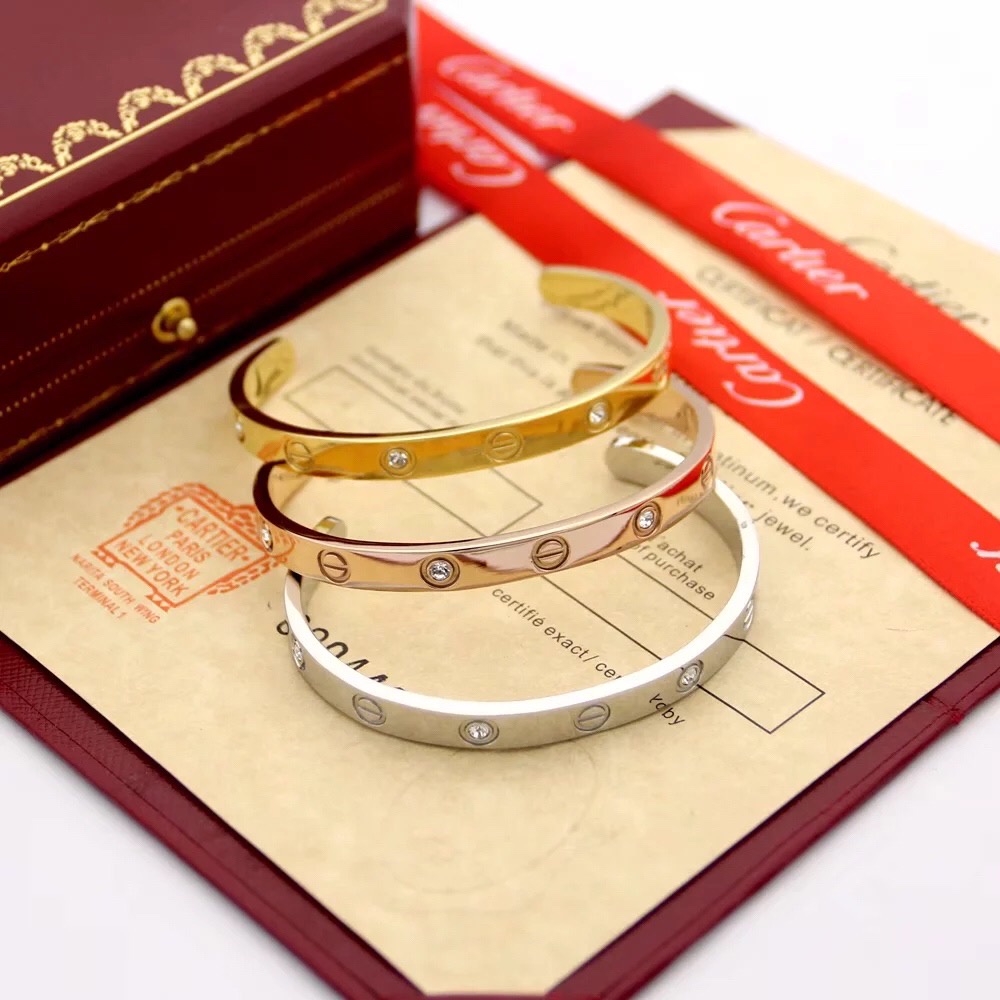 Cartier Bộ Vòng Tay Đính Đá Phong Cách Thời Trang Thanh Lịch Dành Cho Nam Giới