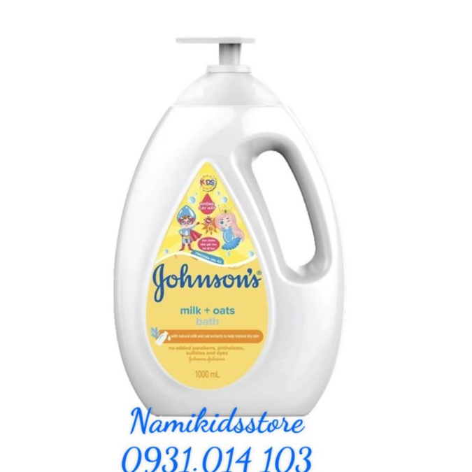 Sữa tắm johnson's baby milk + oat (1000ml)
