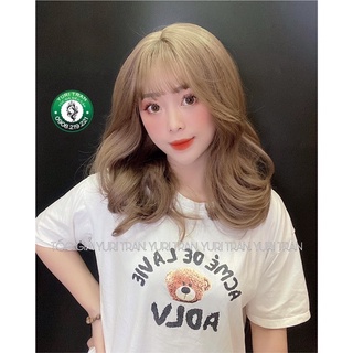 [ẢNH THẬT] Tóc giả nữ cao cấp (bộ nguyên đầu dợn có hai màu)