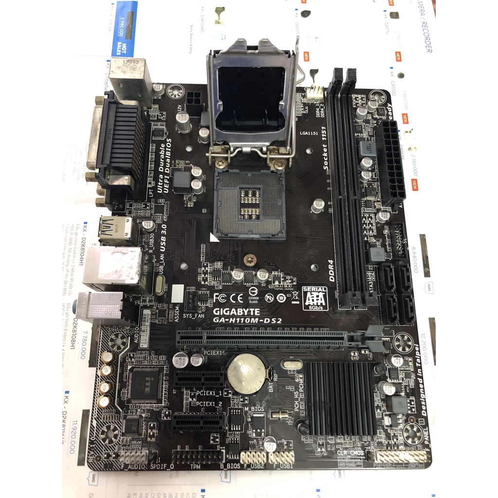 Bo mạch chủ Main Gigabyte H110M-DS2 DDR4 socket 1151 - Hàng còn zin đẹp