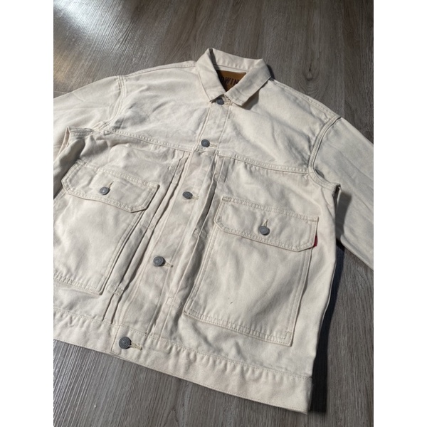 Áo Jeans Xanh Đậm Form Crop Chính hãng Nhật Bản