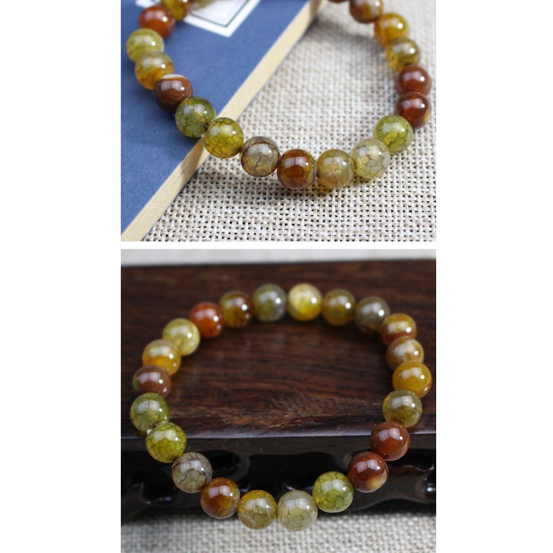 Vòng Tay Chuỗi Hạt Đá Mã Não Đơn Giản Dễ Phối Đồ Cho Nam Và Nữ