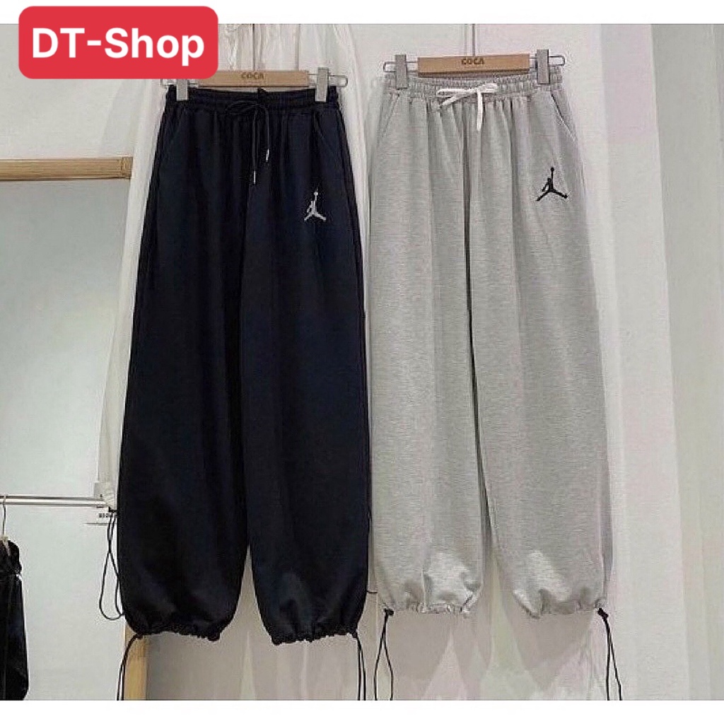 Quần ống rộng DT-Shop Unisex,quần dài Simple dành cho nam nữ cạp chun có dây rút điều chỉnh eo,rút gấu mặc 2 kiểu S0