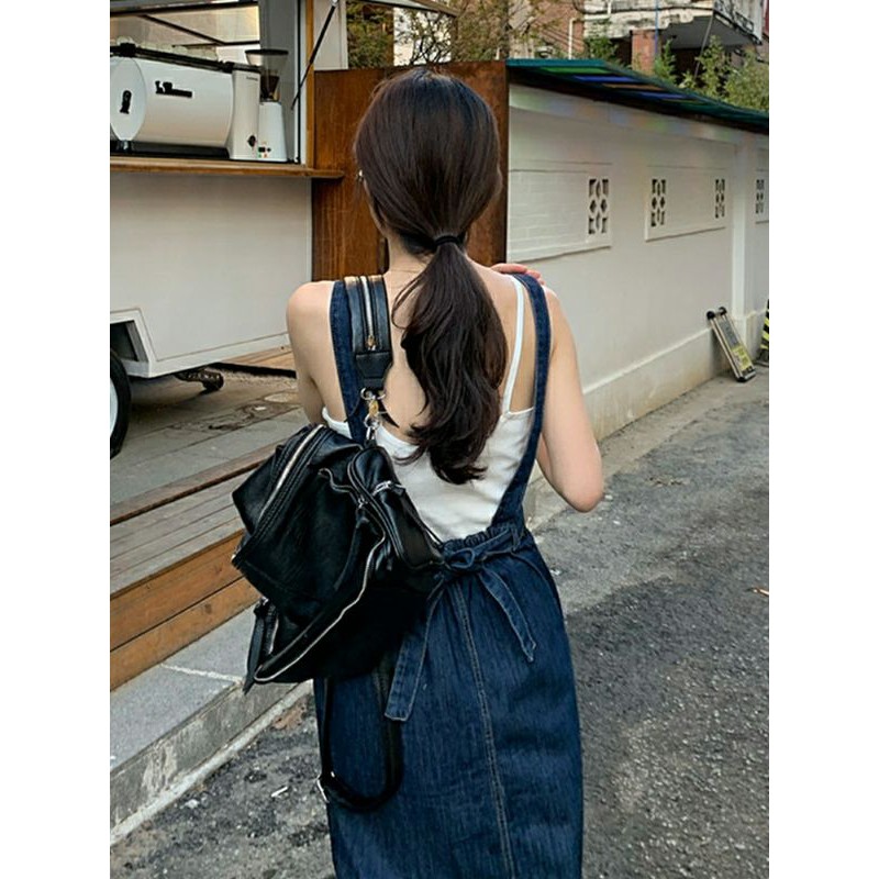 Yếm đầm dáng suông dài xẻ tà ulzzang order