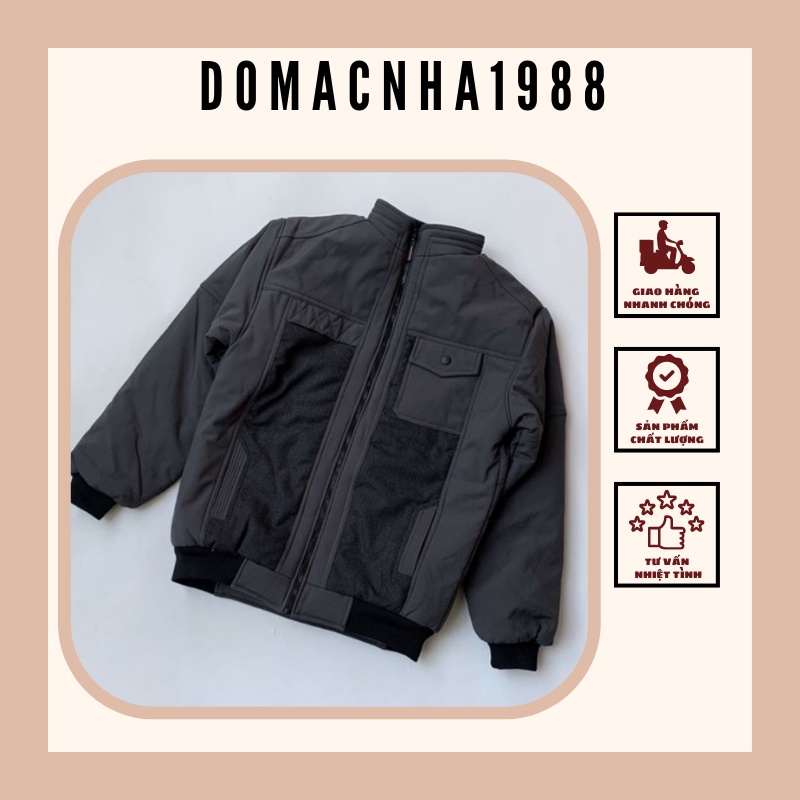 Áo khoác nam trung niên lót lông cho bố cực ấm