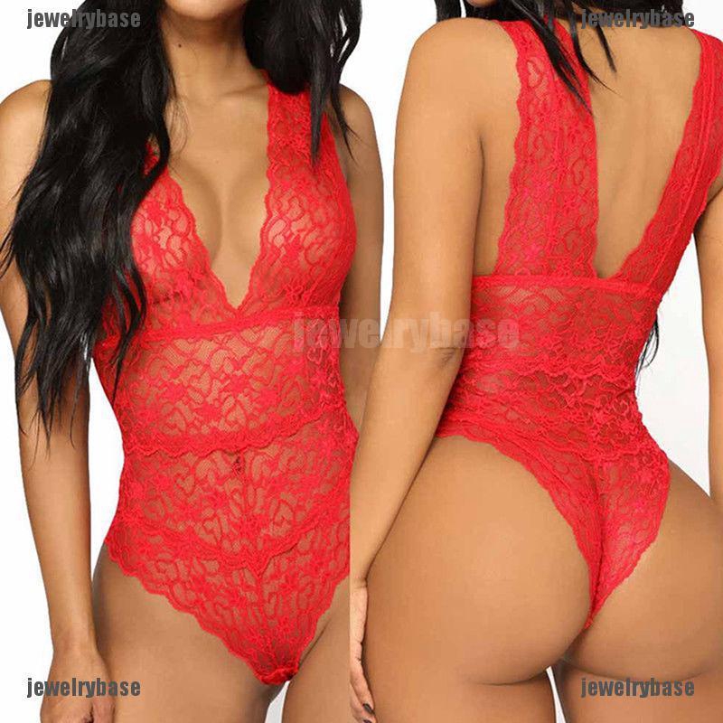 Bộ nội y áo liền quần vải ren xuyên thấu gợi cảm cho nữ | BigBuy360 - bigbuy360.vn