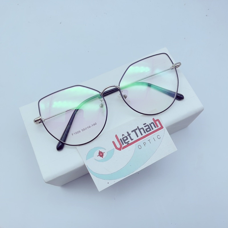 gọng kính cận kim loại mắt mèo siêu chất G1009