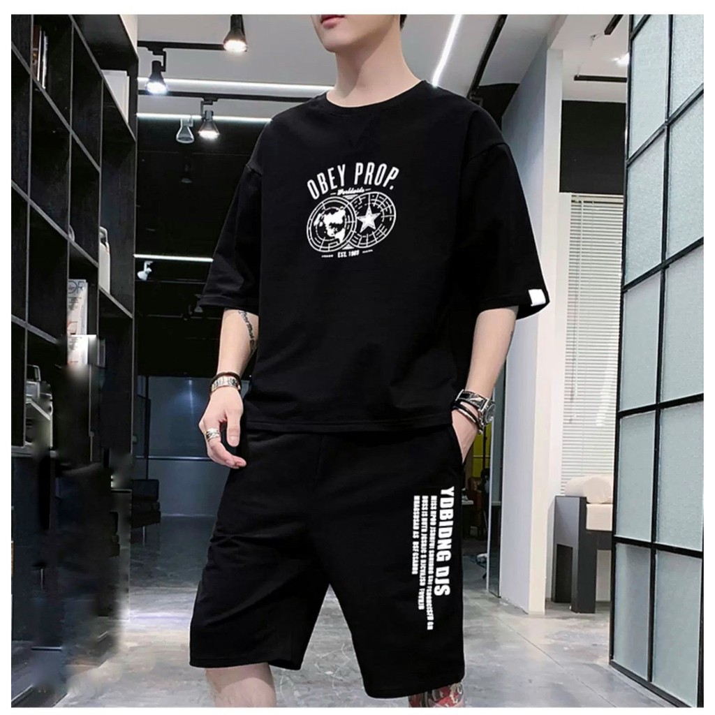 Bộ Thun Nam, Set Bộ Quần Áo Mùa Hè Hot Trend Phong Cách Hàn Quốc Chất Liệu Thun Cotton Thoáng Mát - BN288 - Shopmens | BigBuy360 - bigbuy360.vn