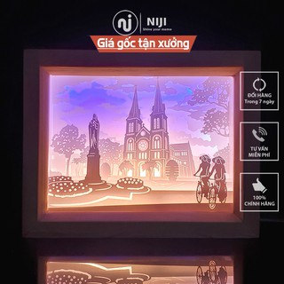 Tranh đèn 3D, di tích Sài Gòn, Nhà Thờ Đức Bà, sản xuất thủ công – chính hãng 𝑵𝑰𝑱𝑰 𝑮𝒊𝒇𝒕