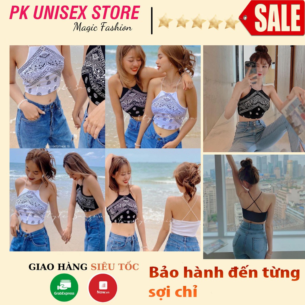 Áo 2 Dây Nữ Thổ Cẩm Họa Tiết 🦋 Áo Yếm Nữ Họa Tiết In Chất loại 1 sexy