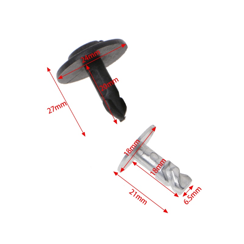 Set 20 Đinh Tán Nhựa A4 A6 Kẹp Bảo Vệ Động Cơ Dưới Xe Hơi