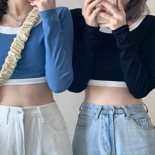 Áo Thun Lửng Tay Dài Thời Trang Dành Cho Nữ