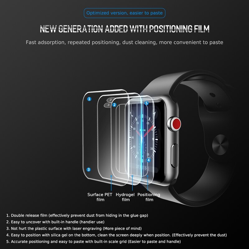 Cường lực bảo vệ màn hình đồng hồ thông minh thích hợp cho Apple Watch 41mm 45mm 40/44mm dòng 7 6 SE 5 4 3 2