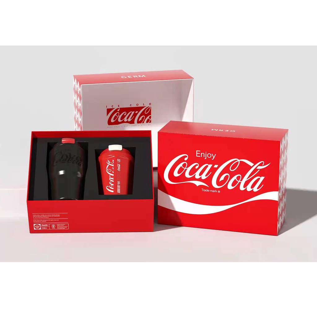 Ly cà phê APIYOO Coca-Cola chính hãng đồng thương hiệu có hộp quà tặng cho cặp đôi 390ML+590ML