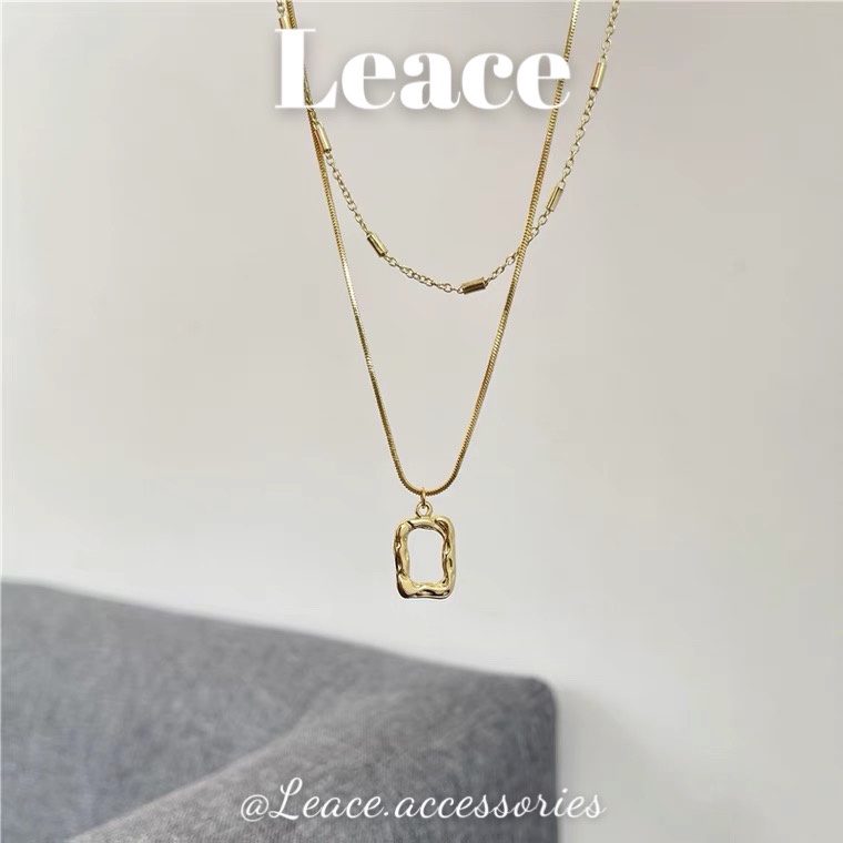 Dây chuyền nữ, vòng cổ nữ hợp kim hai lớp NL022 Leace.accessories
