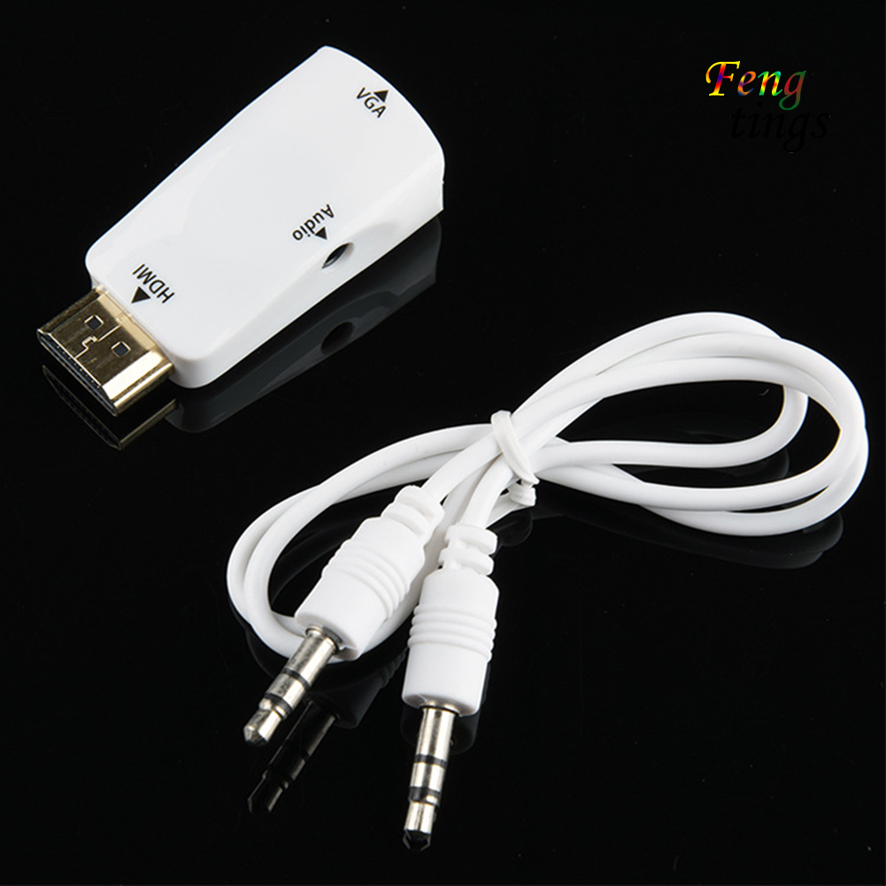 DVD Bộ Chuyển Đổi Âm Thanh Từ Hw2208 Mini 1080p Hdmi-Compatible Sang Vga Cho Pc Laptop Desktop