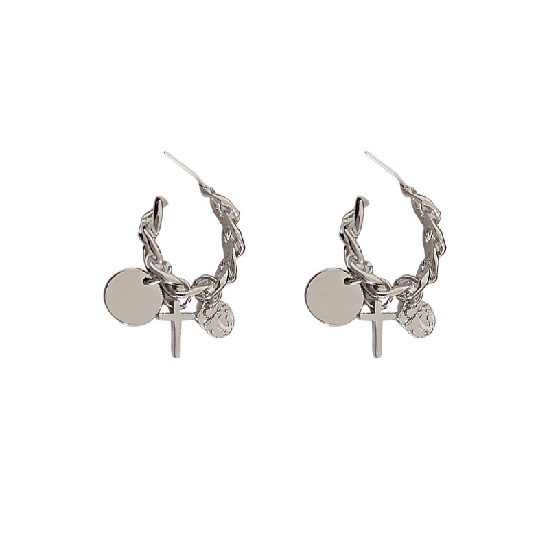 Khuyên Tai Dáng Dài Hình Thánh Giá Thời Trang Hàn Quốc