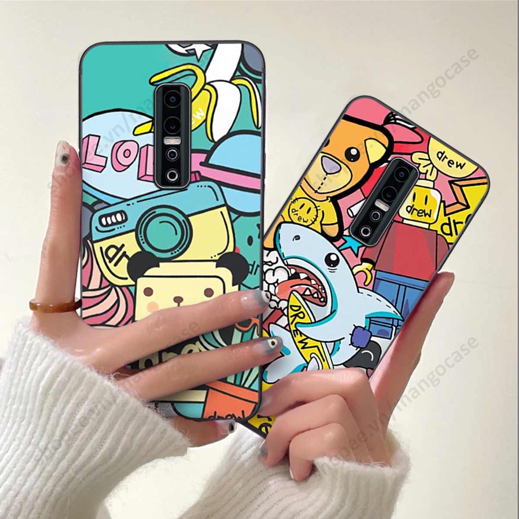 Ốp lưng điện thoại Vivo V17 Pro drew, kaws, bape cao cấp, vỏ ốp rẻ đẹp