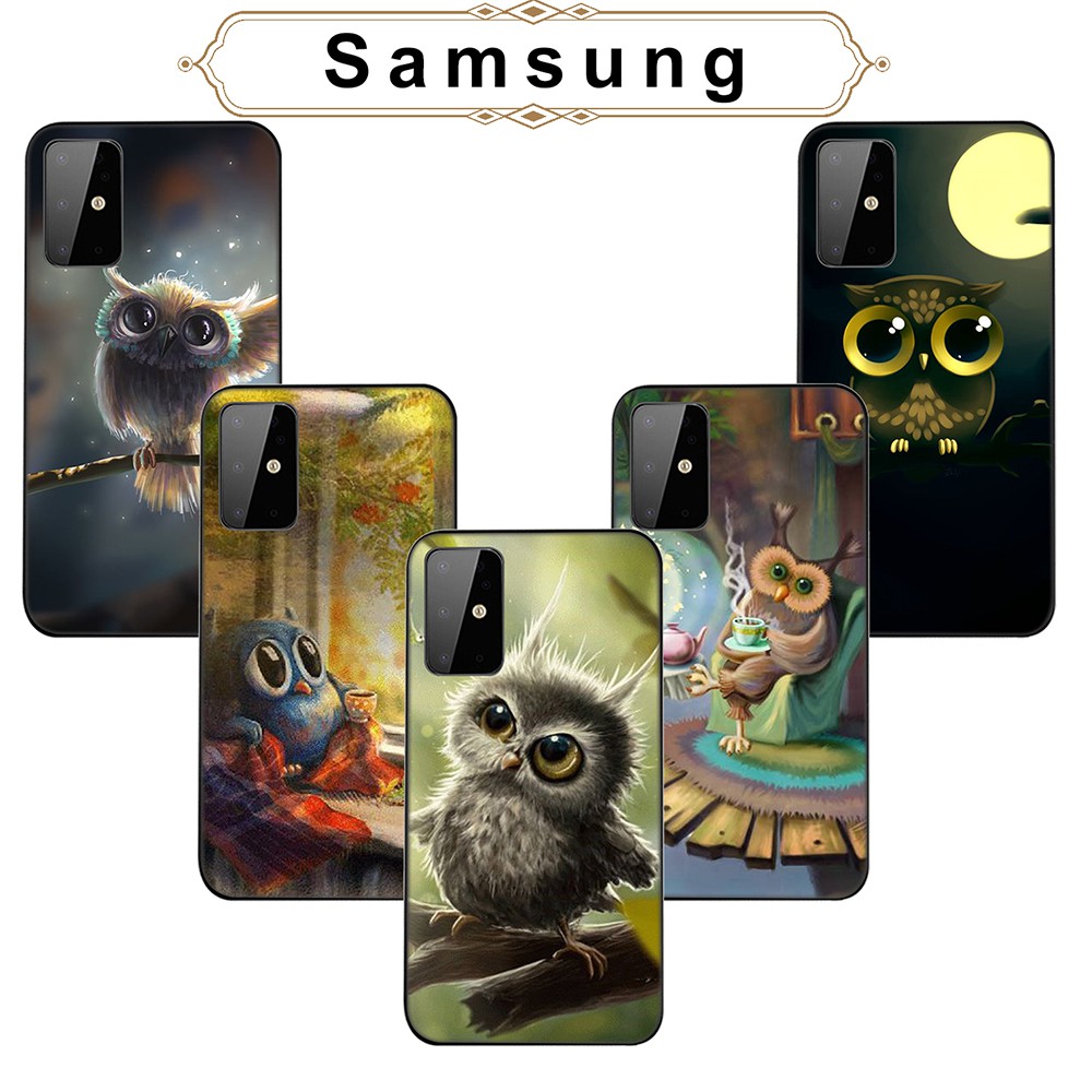 Ốp Lưng Điện Thoại Phối Hình Chim Cú Dành Cho Samsung Galaxy Note 8 9 10 Plus J7 Duo J6 A2 J4 Core