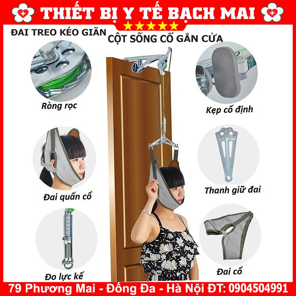 Thiết Bị Đai Kéo Giãn Cột Sống Cổ GẮN CỬA Cho Người Thoái Hóa Cổ - Thoát Vị Cổ