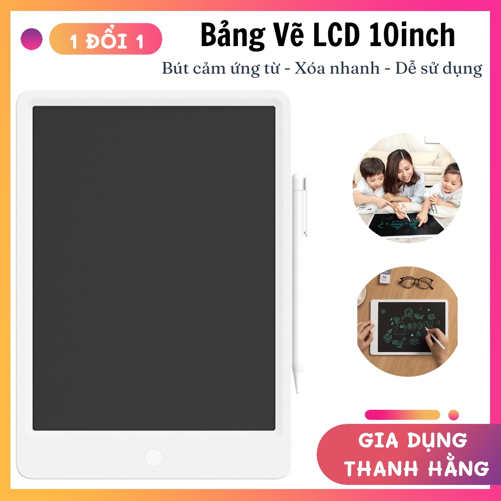 Bảng Vẽ Điện Tử Xiaomi - Bảng Vẽ Cho Bé 10 Inch, bút cảm ứng từ, xóa nhanh, Hàng Chính Hãng, Bảo hành 12 tháng