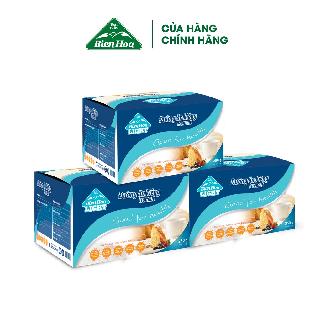 Combo 3 Hộp Đường ăn kiêng Isomalt 5g (hộp 250g)/túi