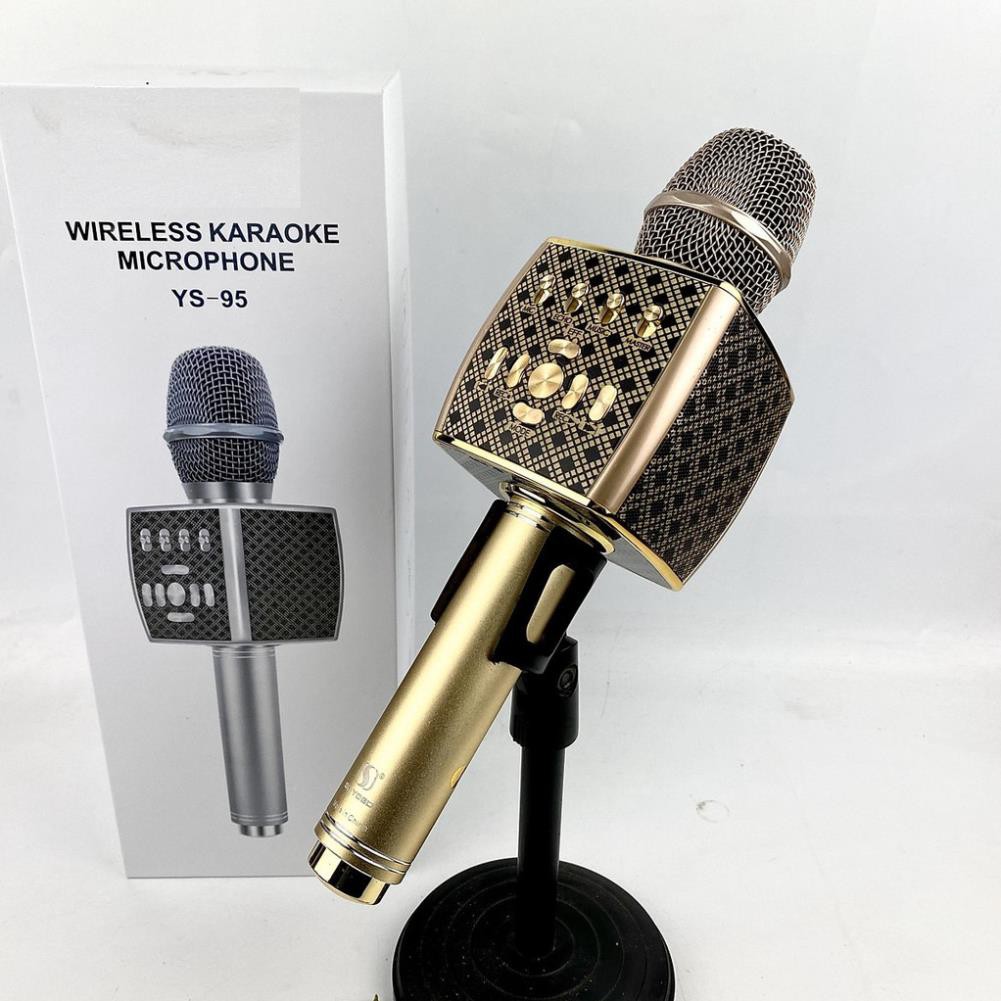 Micro Karaoke Bluetooth Hát KaraokeYS-95 Cao Cấp, Tích Hợp Loa Bass Cực Hay, Chỉnh Giọng Chuẩn.