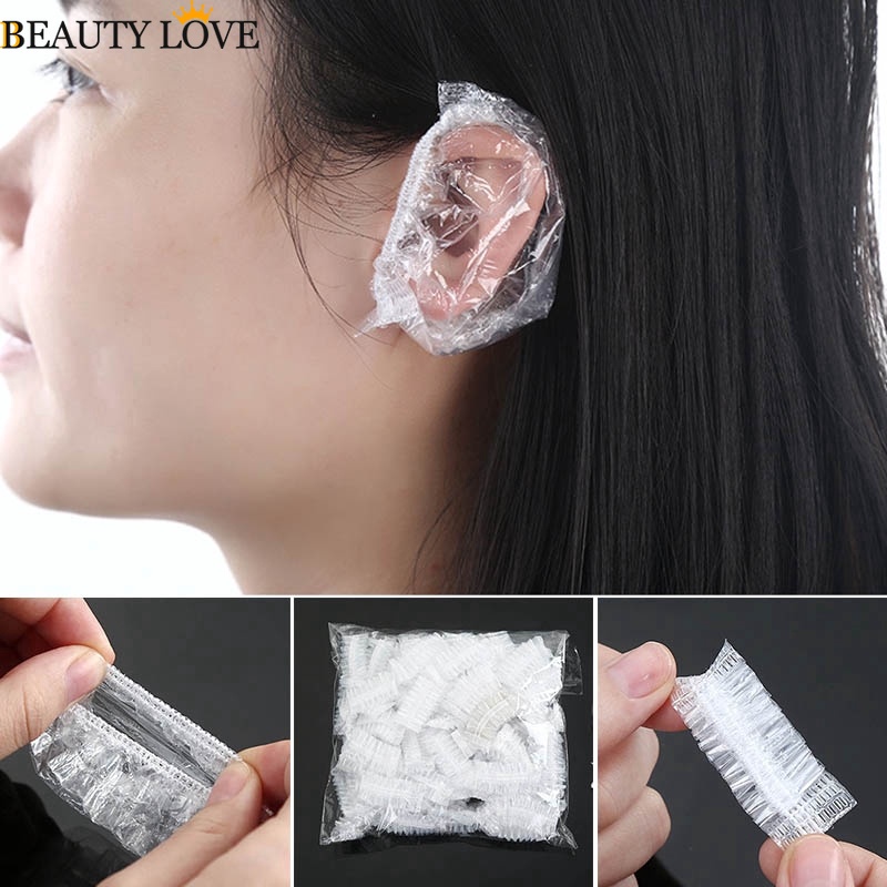 Set 50 / 100 Miếng Bọc Tai Trong Suốt Chống Nước Dùng Một Lần Đa Ứng Dụng