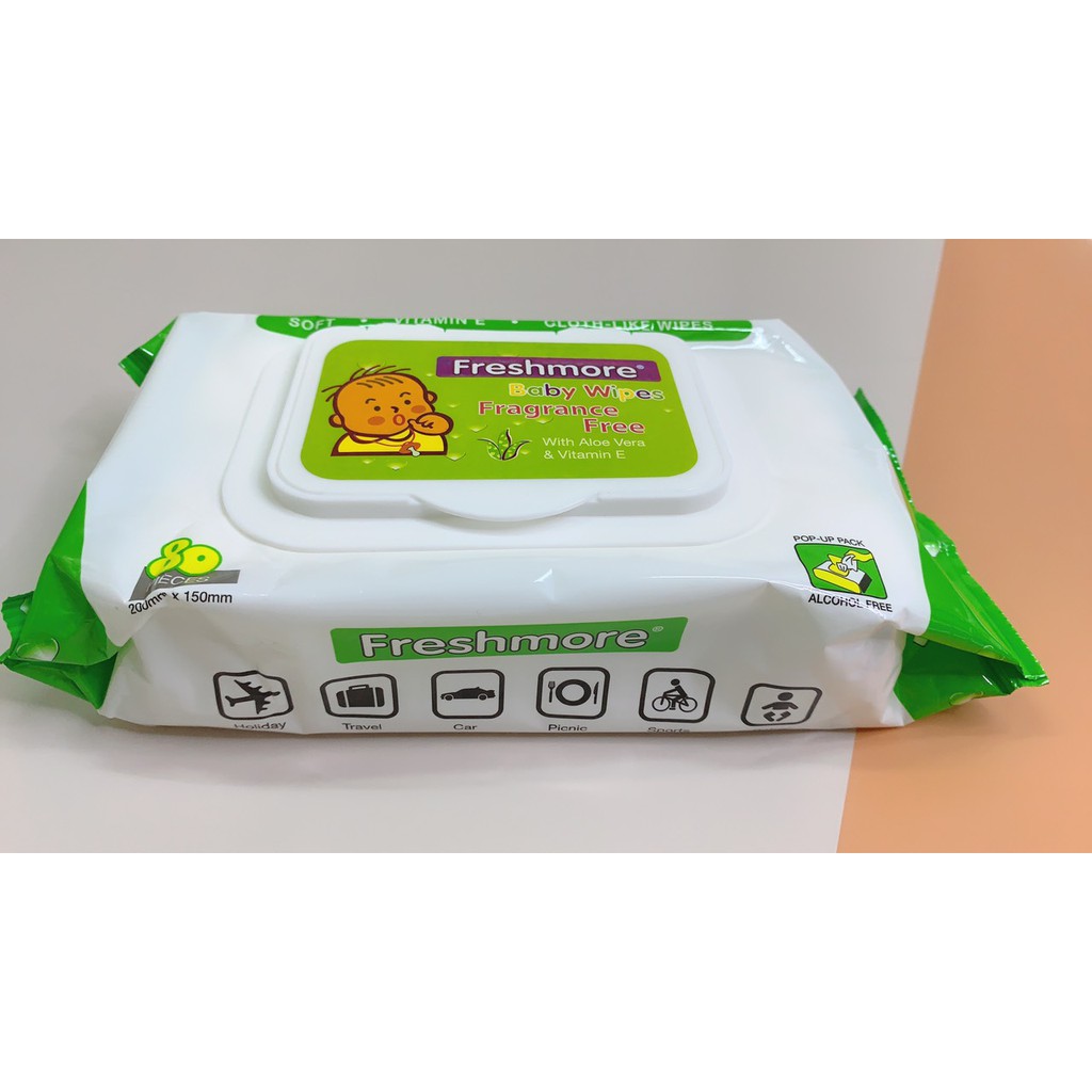 Giấy ướt trẻ em không mùi Freshmore
