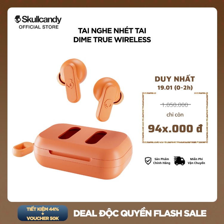 [MẪU MỚI NHẤT 2021] Tai nghe nhét tai bluetooth Skullcandy DIME True Wireless - Bảo Hành 12 tháng Chính Hãng