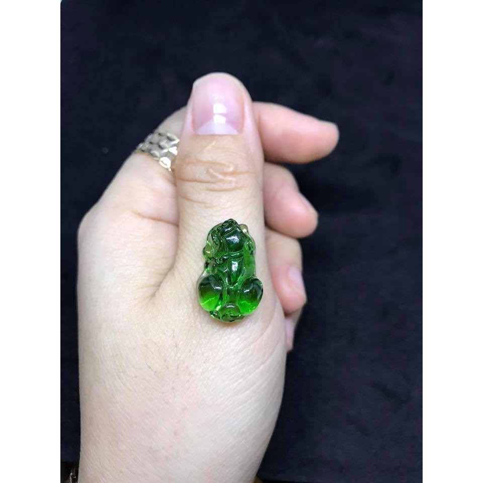 MẶT TỲ HƯU MAY MẮN TÀI LỘC Đ.Á PHONG THỦY XANH LÁ